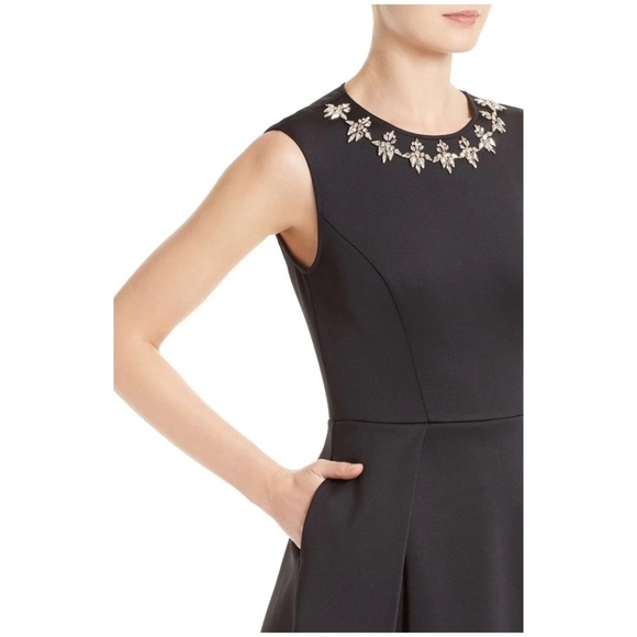 Ted Baker Joone Skater Rhinestone Embellished Dress Sz 3 - Picture 3 of 12